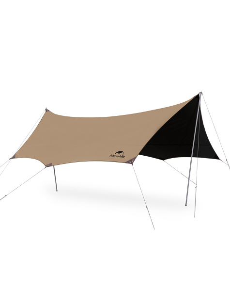 Тент кемпинговый Naturehike 6,8х5,75 м., коричневый, блэкаут