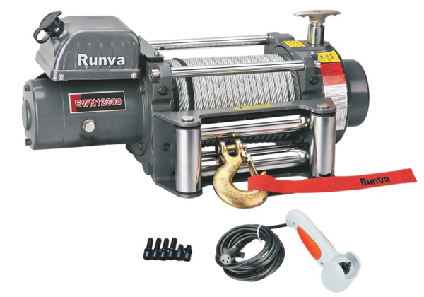 Лебёдка электрическая (индустр.) 12V Runva EWN12000U 5443 кг