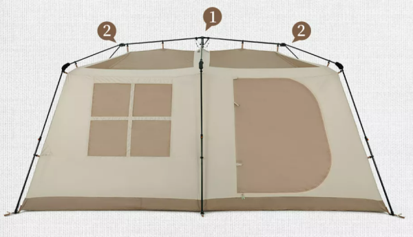 3 Палатка Naturehike Village 13 автоматическая 5-8-местная