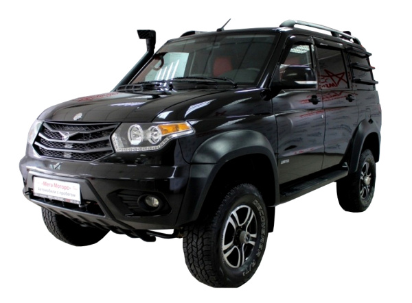 Расширители арок УАЗ Патриот 2015+ шагрень (+30 мм к штатным) (2 бака)