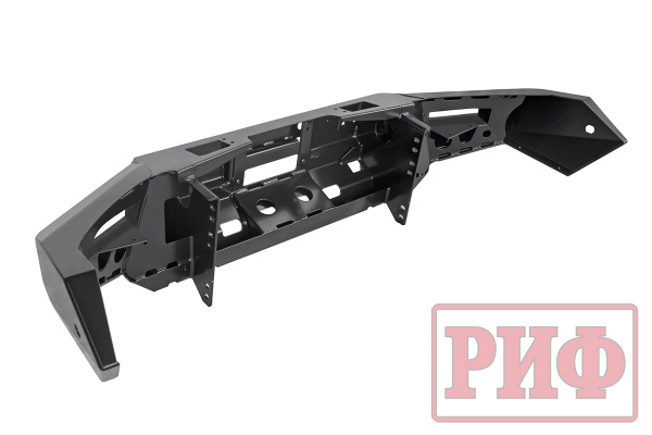 Бампер РИФ силовой передний Mitsubishi Pajero Sport 2015-2020 под доп. фары и парктроник