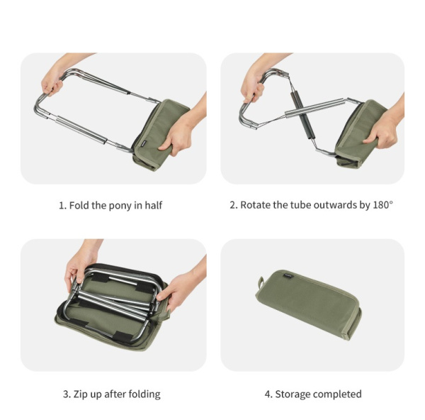 Табурет Naturehike Yamami XL01 складной, 29,5х22,5х28,5 см, до 160 кг, черный