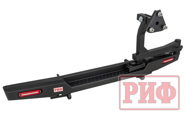 Бампер РИФ силовой задний для ГАЗ Соболь NN с фонарями, калиткой, возмож. устан. фаркопа, стандарт