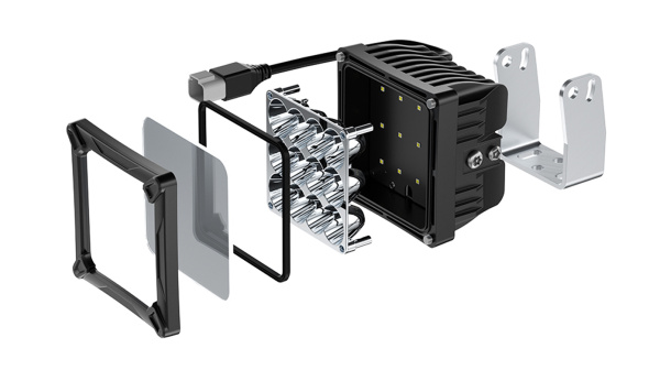 Фары рабочего света AURORA 140x140 мм 120W LED