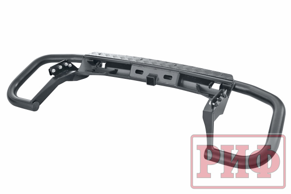 Бампер РИФ силовой задний Mitsubishi Pajero Sport 2015-2020 c квадратом под фаркоп