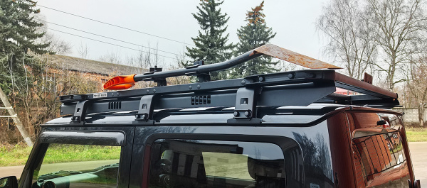 Багажник экспедиционный (платформа) алюминиевый РИФ 1250х1690 мм для Suzuki Jimny 2018+ (с крепежом)