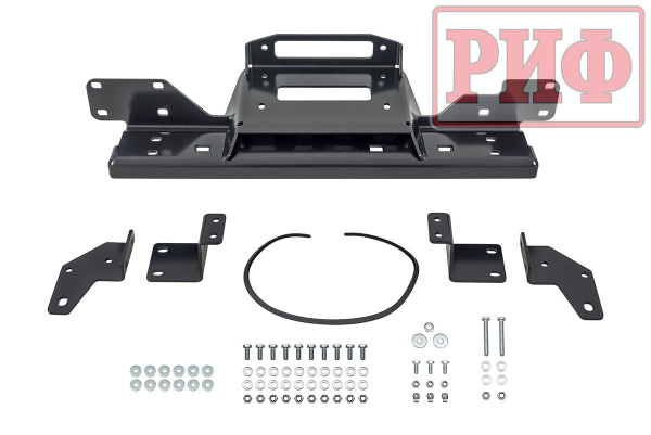 Площадка РИФ под лебёдку в штатный бампер Toyota Hilux 2020+ Black Onyx