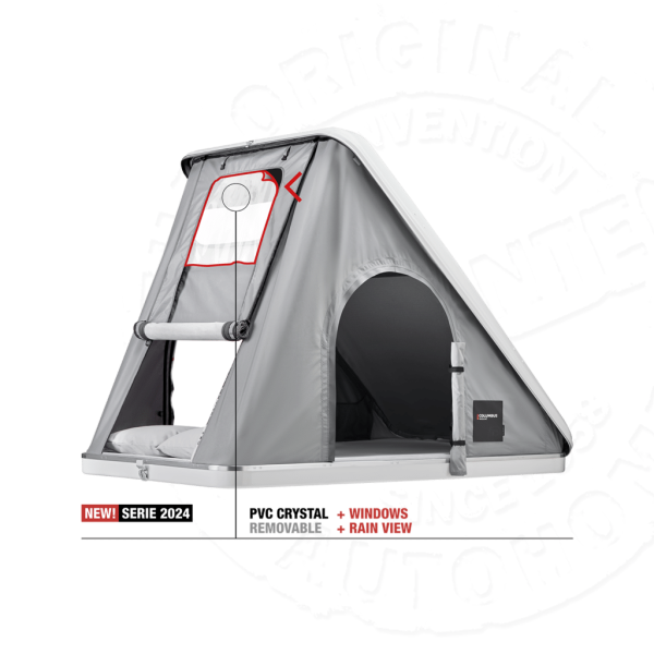 Палатка на крышу автомобиля AUTOHOME COLUMBUS VARIANT SMALL, тент серый, лестница 215 мм