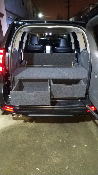 Органайзер для Toyota Land Cruiser Prado 150 (2 выдв.ящика+спальник) дорестайлинг Органайзер для Toyota Land Cruiser Prado 150 (2 выдв.ящика+спальник) дорестайлинг