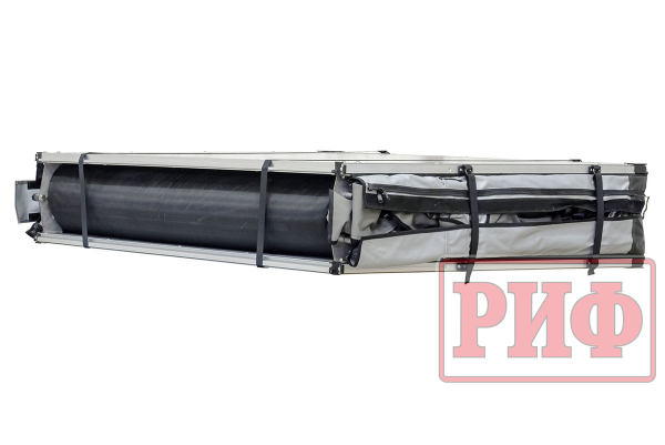 Палатка на крышу автомобиля РИФ Soft RT02-140 PRO, тент серый, 140х(240+70)х115 см