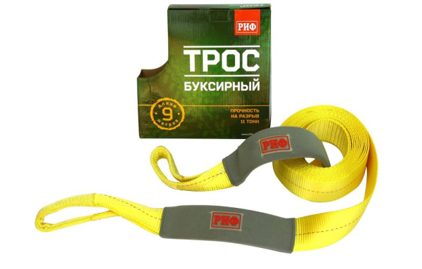 Стропа буксировочная РИФ 11 т/9 м (75 мм) Стропа буксировочная РИФ 11 т/9 м (75 мм)