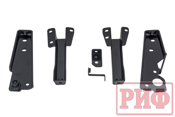 Бампер РИФ силовой передний Renault Duster 2021+ с квадратом под фаркоп и защитой радиатора