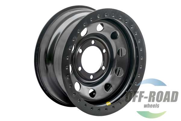 Диск усиленный Тойота Ниссан стальной черный 6x139,7 8xR16 d110 ET-19 с двойным бедлоком (красный) Диск усиленный Тойота Ниссан стальной черный 6x139,7 8xR16 d110 ET-19 с двойным бедлоком (красный)