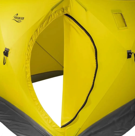 98 Палатка зимняя PREMIER Куб-3 желтый/серый