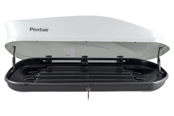 Бокс автомобильный на крышу Pentair PYTHON 450L белый глянец, двусторонний