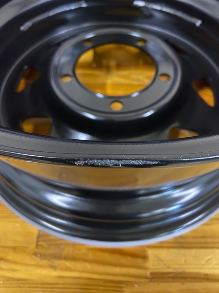 1 Диск усиленный УАЗ стальной черный 5x139,7 7xR16 d110 ET+30 (треуг. мелкий) (уценка)