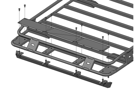 Дефлектор под багажник РИФ шириной 1350 мм