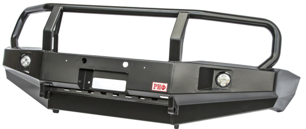 Бампер РИФ передний Nissan Patrol Y61 2004- с доп. фарами и кенгурином