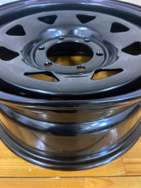 3 Диск усиленный Тойота Ниссан стальной черный 6x139,7 7xR16 d110 ET+30 (треуг. мелкий)(уценка)