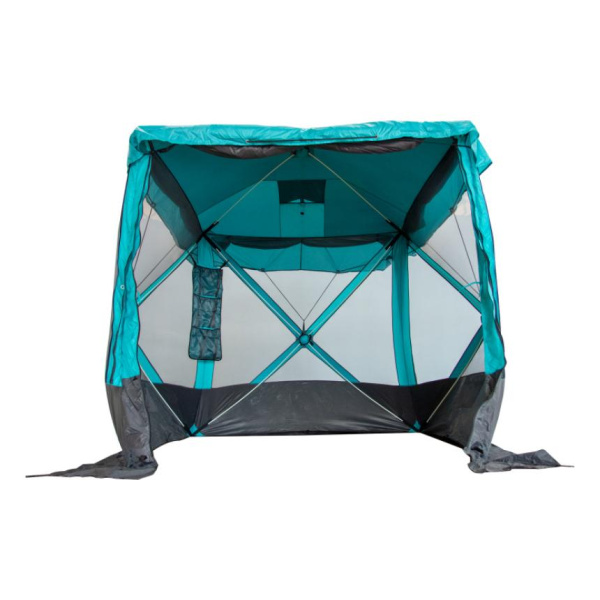 Шатер "СЛЕДОПЫТ" быстросборный, h-2,05 м, 2,1х2,1 м., S по полу 4,4 кв.м, цв. WATERFALL