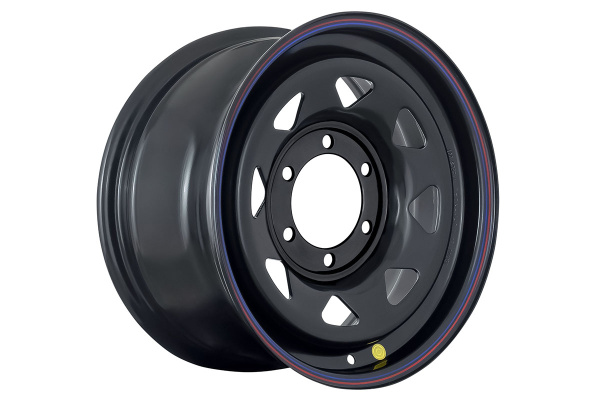 Диск усиленный Тойота Ниссан стальной черный 6x139,7 8xR16 d110 ET+30 (треуг. мелкий) (уценка)