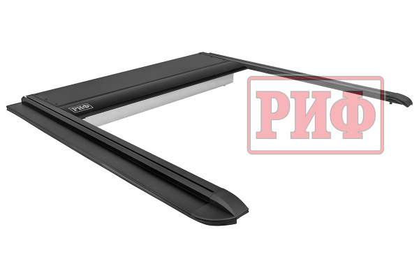 Крышка кузова РИФ для JAC T8 / Sollers ST8, роллета раздвижная с электроприводом 1538х1599 мм, алюминиевая, черная