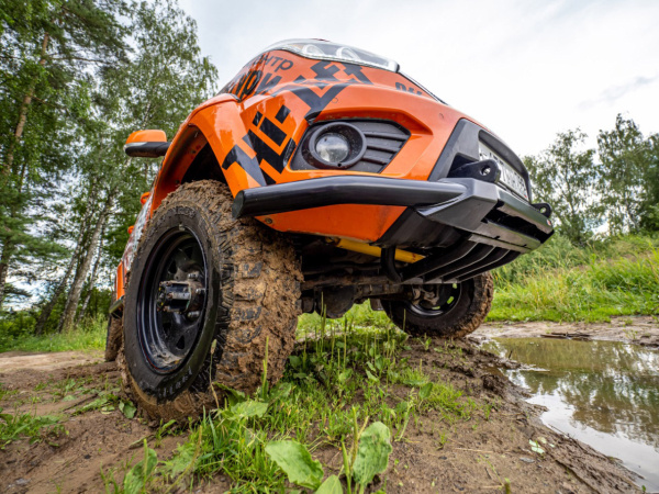 Бампер передний силовой/защита штатного бампера РИФ УАЗ Патриот 2015+ с защитой рулевых тяг стандарт