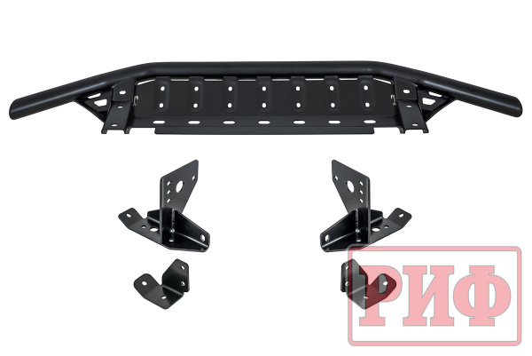 Бампер РИФ силовой передний/защита штатного бампера Toyota Land Cruiser Prado 120 c защитой радиатора
