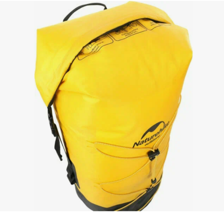 4 Рюкзак туристический Naturehike 40 л, ПВХ, желтый