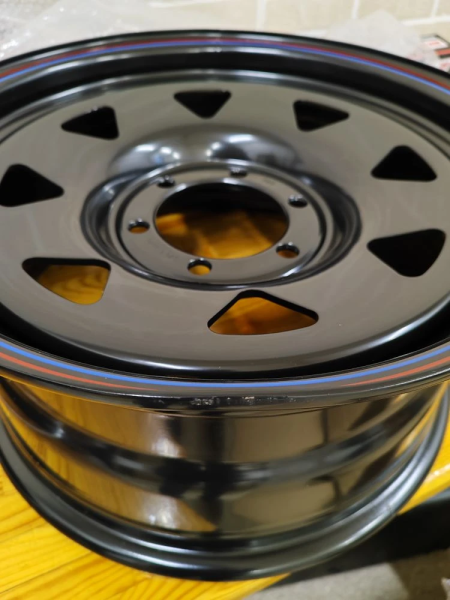 Диск усиленный Тойота Ниссан стальной черный 6x139,7 8xR17 d110 ET+25 (треугольник мелкий) (уценка)