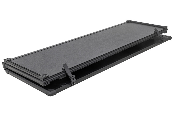 Крышка кузова РИФ для Great Wall Poer KingKong, трёхсекционная, 1890x1610/1570 мм, алюминиевая, черная