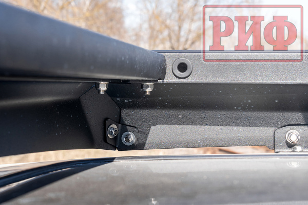 Багажник экспедиционный (платформа) алюминиевый РИФ 1150x2080 мм для Mitsubishi Pajero IV (с крепежом)