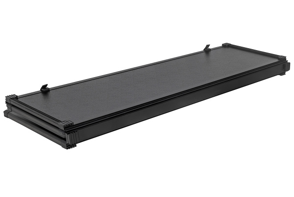 Крышка кузова РИФ для Foton Tunland V7VG9, трёхсекционная, 1680x1710/1650 мм, алюминиевая, черная