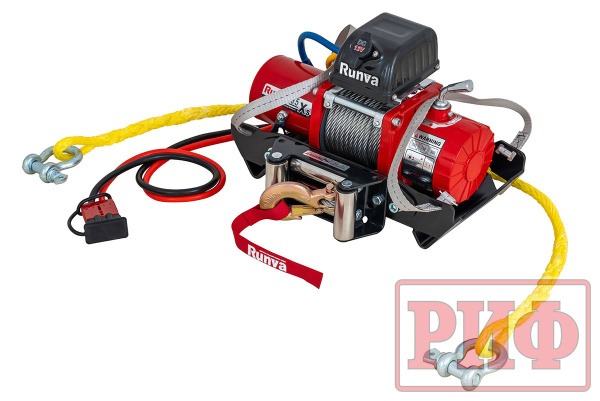 Лебёдка переносная РИФ 9.5XS c квадратом для фаркопа, корот. барабан, стал. трос (облегченная) Лебёдка переносная РИФ 9.5XS c квадратом для фаркопа, корот. барабан, стал. трос (облегченная)