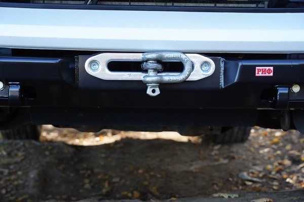 Бампер РИФ силовой передний Mitsubishi Pajero Sport 2015-2020 под площадку для лебёдки RIFPS3-33003