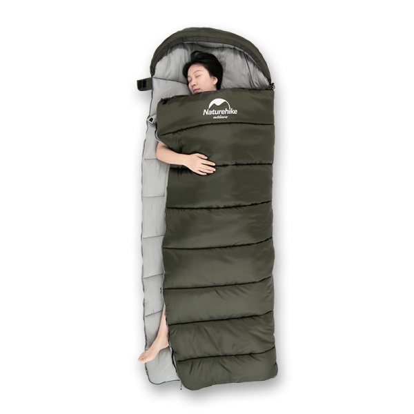 Мешок спальный Naturehike U350S, (190х30)х75 см, (левый) (ТК: -3C), темно-зеленый