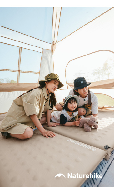 2 Коврик самонадувающийся Naturehike двойной 200х130х6 см, с подушками, бежевый 2 Коврик самонадувающийся Naturehike двойной 200х130х6 см, с подушками, бежевый