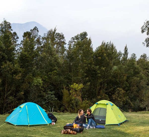 Палатка Naturehike P-Series 3-местная, алюминиевый каркас, голубая