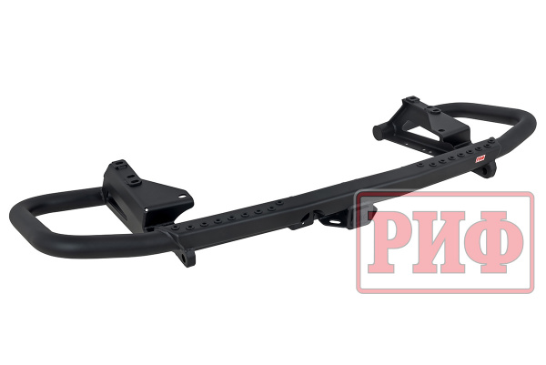 Бампер задний силовой/защита штатного бампера РИФ Toyota Land Cruiser 200 2007-2015 c квадратом под фаркоп, стандарт