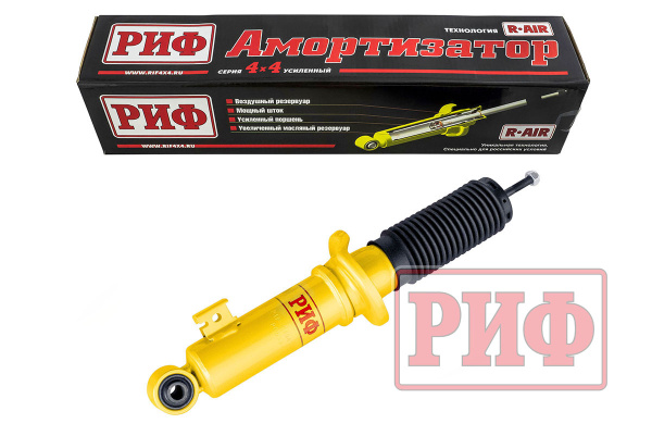 Амортизатор РИФ передний Mitsubishi L200 2005-23, Pajero Sport II, III 2009+ штатный и лифт 0-40 мм