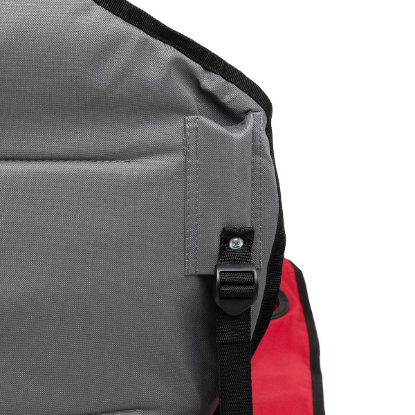 4.Кресло NISUS складное (серый/красный/черный) - мягкие подлокотники