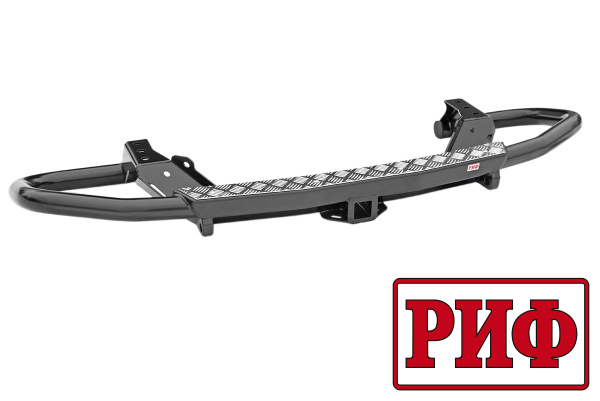 Бампер РИФ задний Toyota Fortuner 2015+ c квадратом под фаркоп