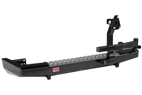 Бампер РИФ силовой задний УАЗ Патриот 2015+ с калиткой, без квадрата под фаркоп, стандарт (STOP)