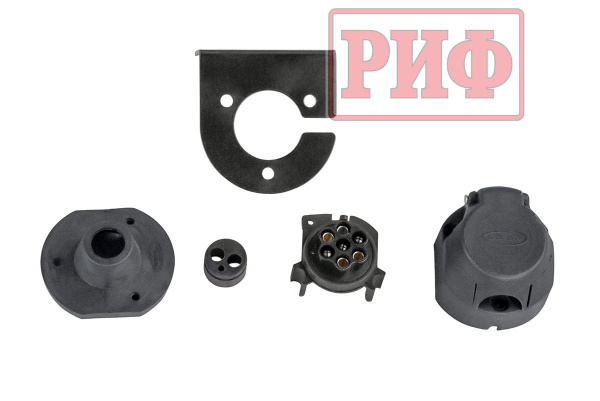 Бампер РИФ силовой задний Renault Duster 2015-2020 c квадратом под фаркоп, калиткой, подсветкой ном.